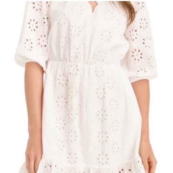 NWT J. Crew 3/4 sleeves eyelet dress - Size XS - Picture 3 of 6